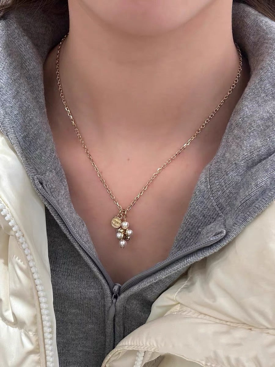CHANEL Pearl Double-C Pendant Necklace