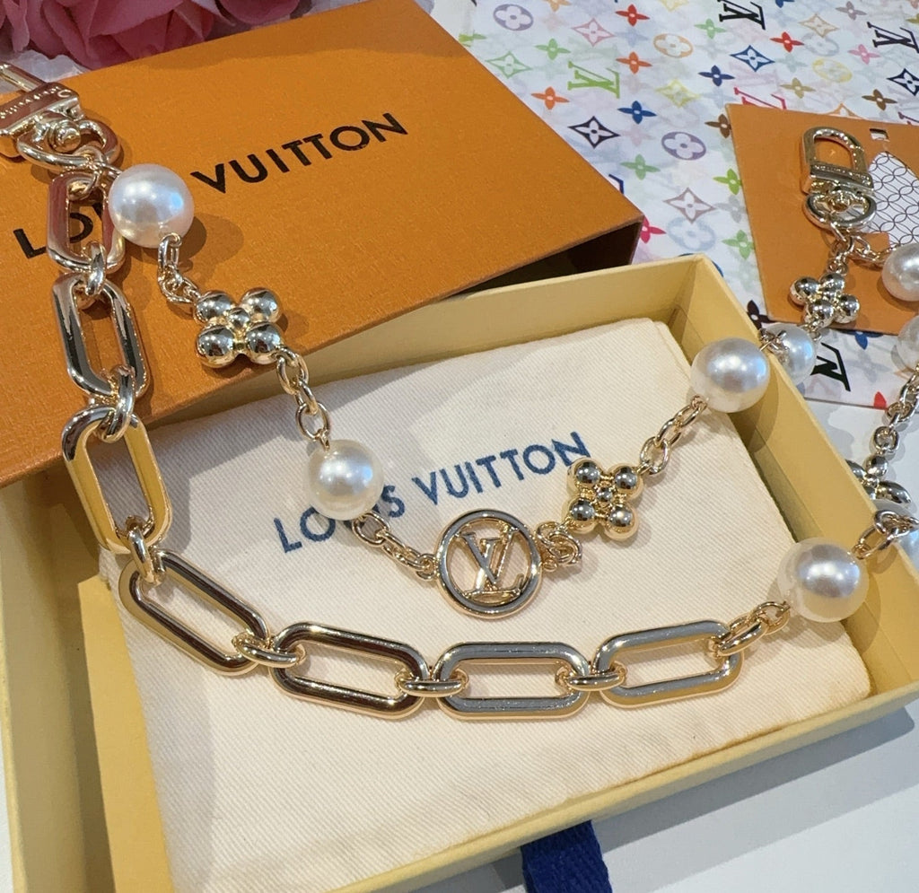LOUIS VUITTON Canvas Cherry Blossom Bag Charm Keychain