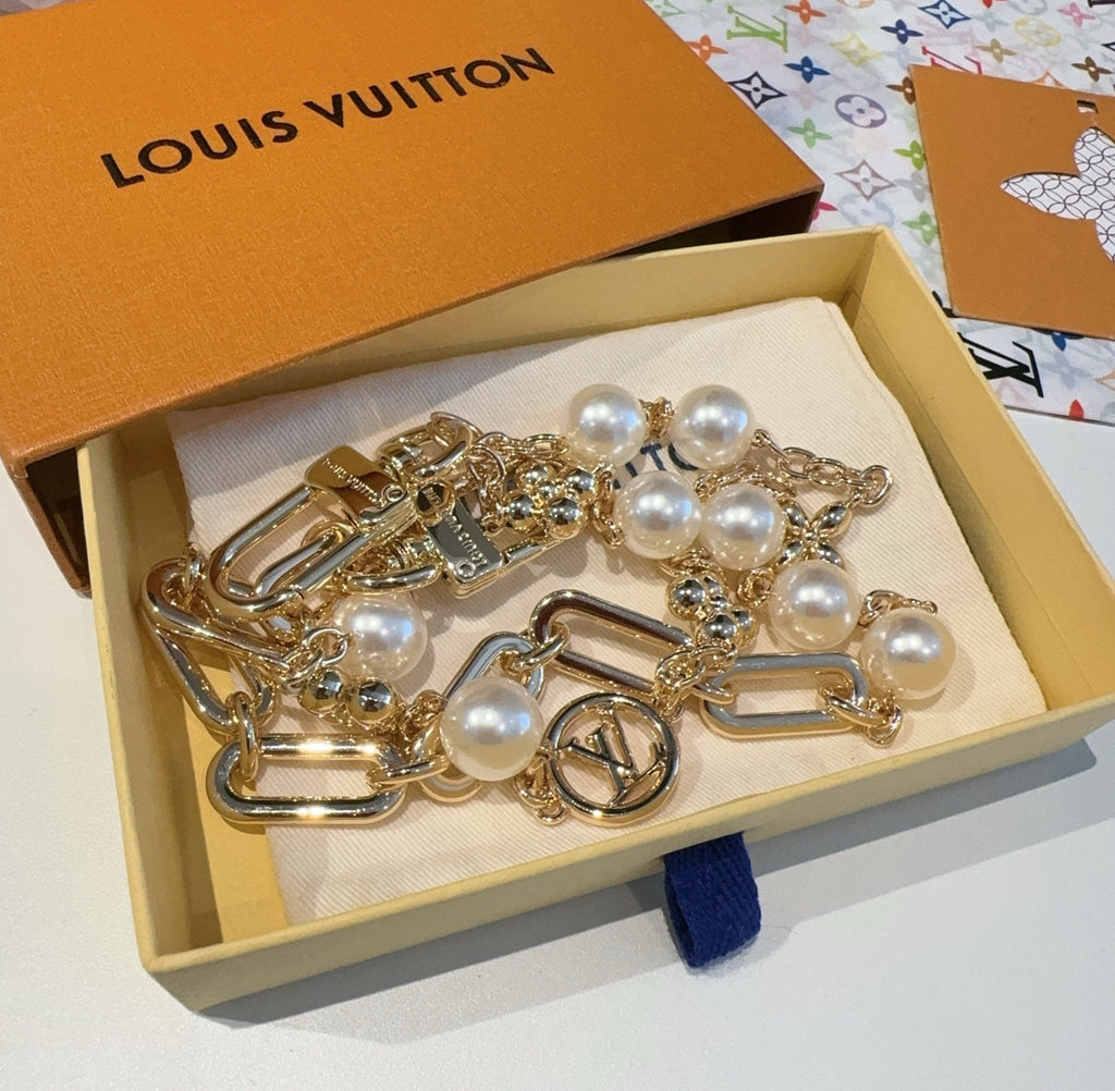 LOUIS VUITTON Canvas Cherry Blossom Bag Charm Keychain