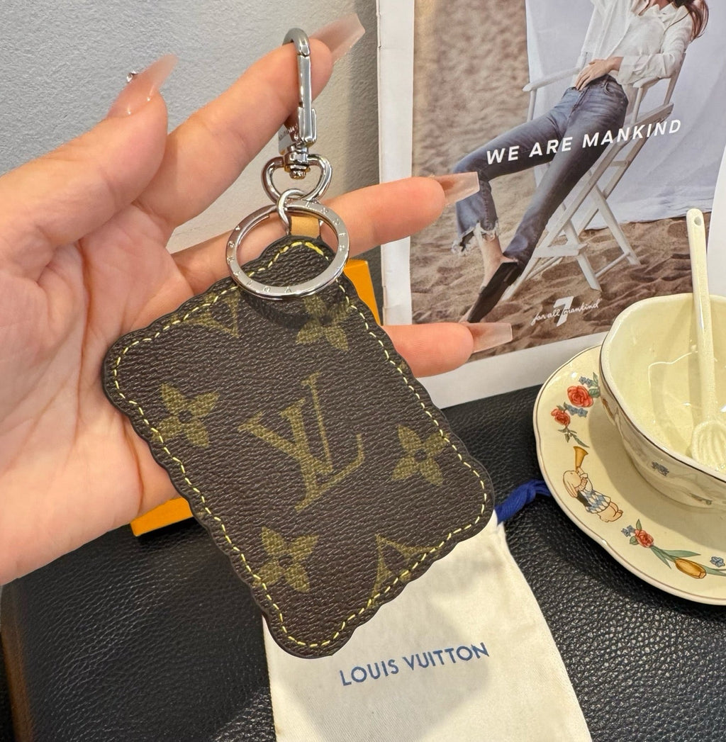 LOUIS VUITTON Canvas Logo Bag Charm Keychain