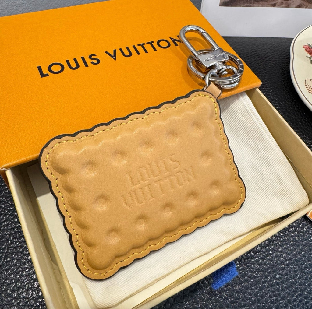 LOUIS VUITTON Canvas Logo Bag Charm Keychain