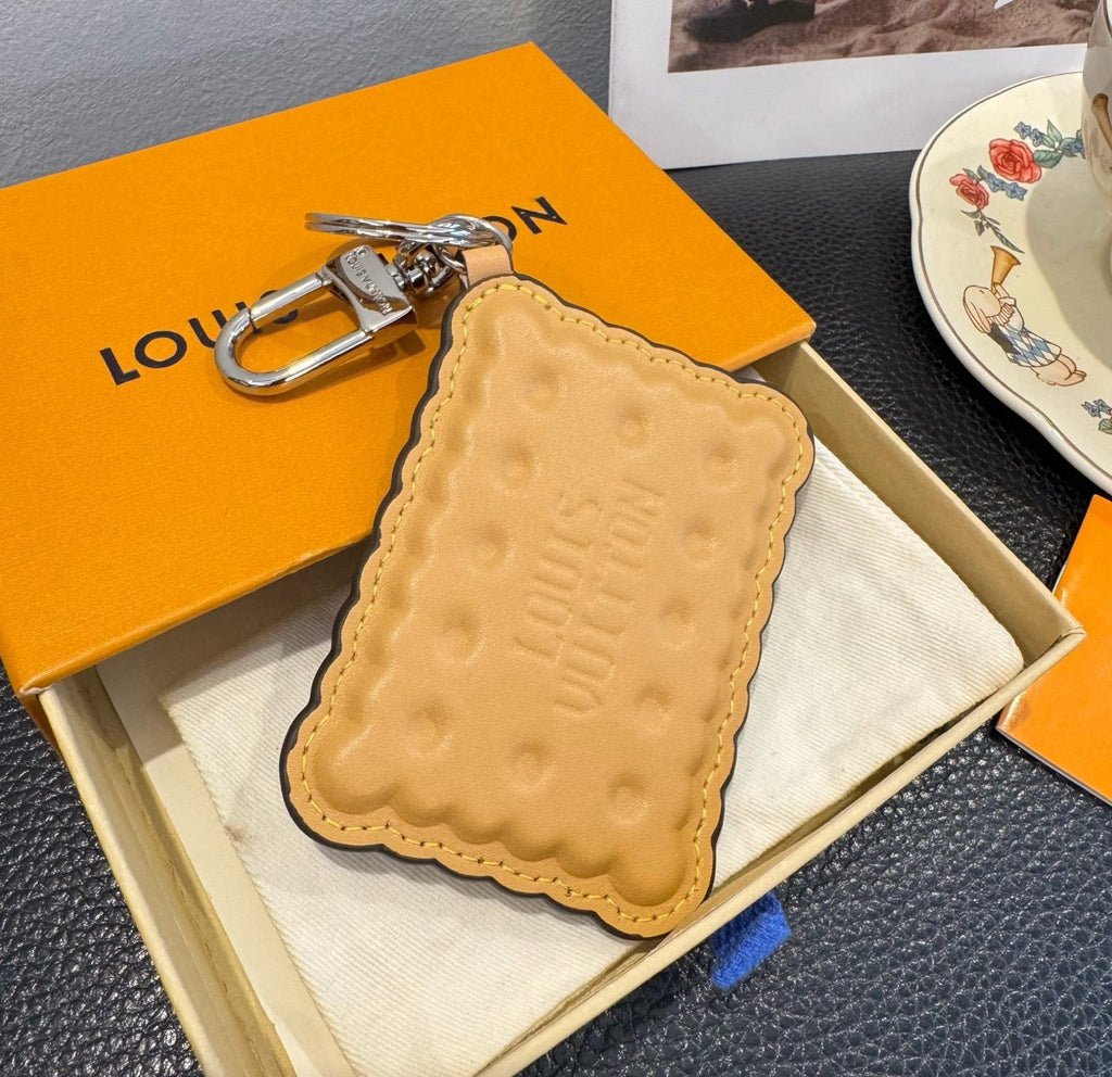 LOUIS VUITTON Canvas Logo Bag Charm Keychain