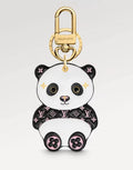 LOUIS VUITTON Metal Panda Bag Charm Keychain