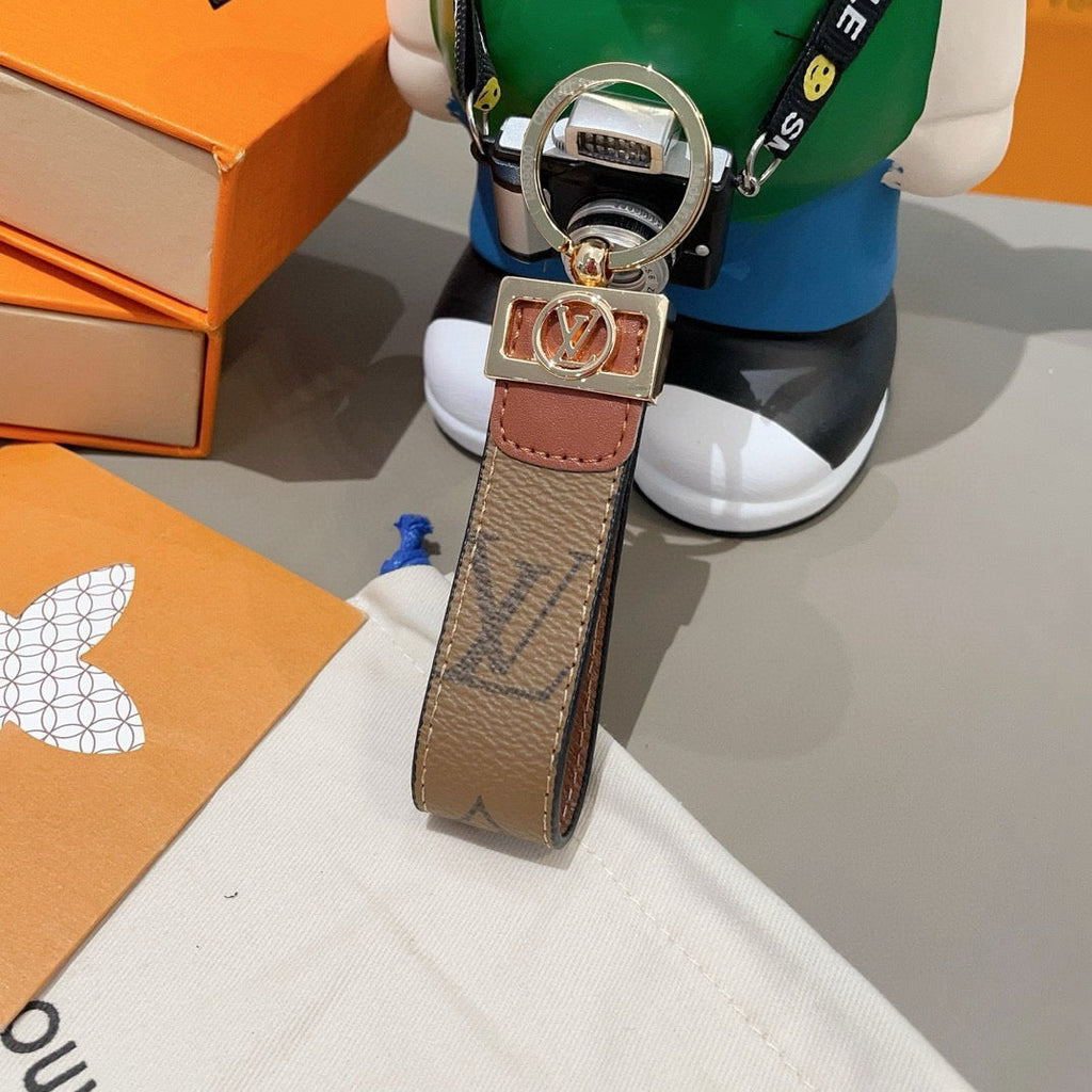 LOUIS VUITTON Canvas Metal Keychain
