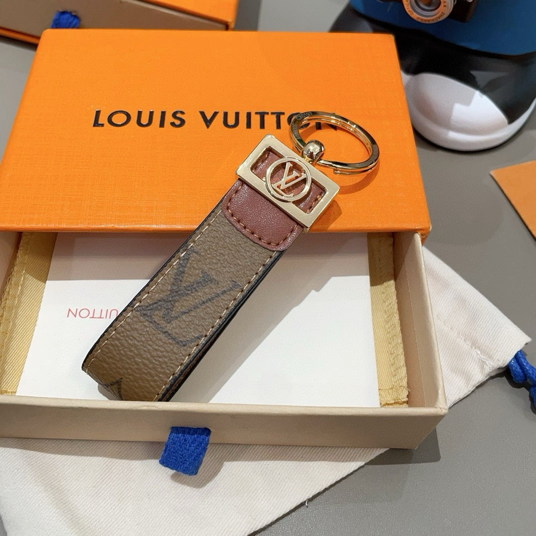 LOUIS VUITTON Canvas Metal Keychain