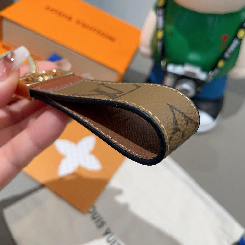 LOUIS VUITTON Canvas Metal Keychain