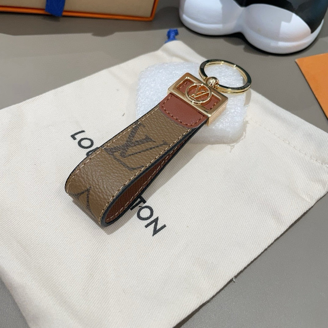 LOUIS VUITTON Canvas Metal Keychain