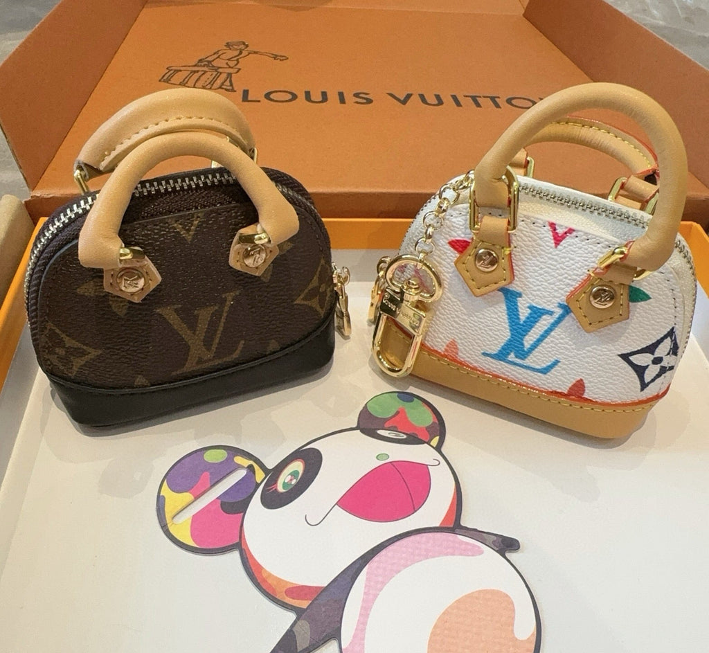 LOUIS VUITTON Canvas Metal Mini Bag Bag Charm