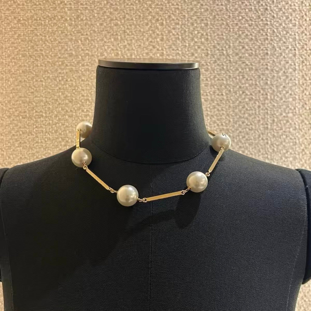 CHANEL Pearl Gold-Tone Necklace