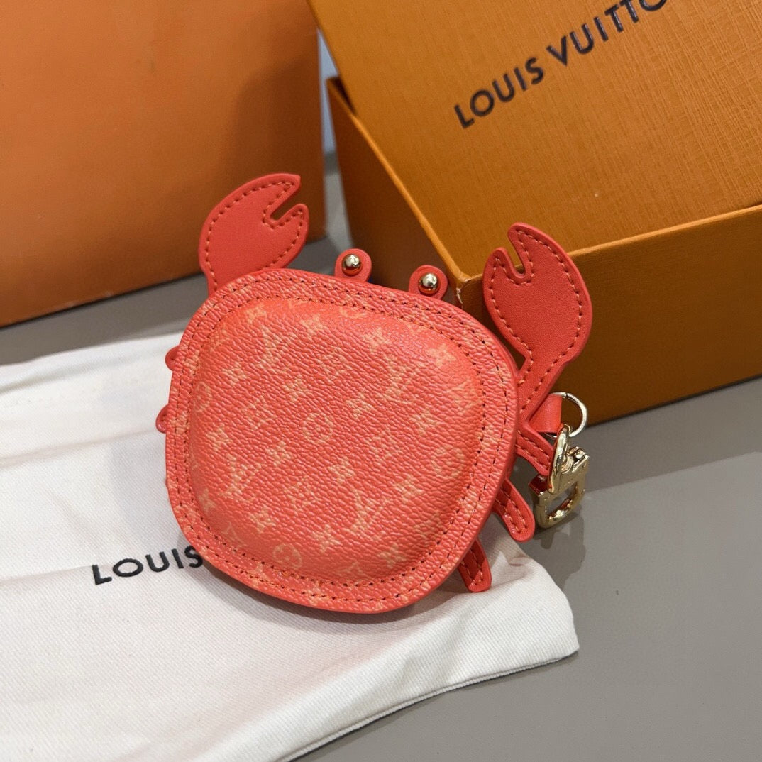 LOUIS VUITTON Canvas Logo Bag Charm Keychain
