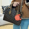 LOUIS VUITTON Canvas Logo Bag Charm Keychain