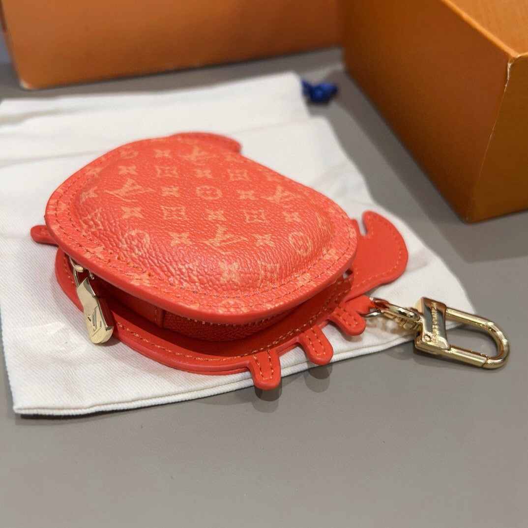 LOUIS VUITTON Canvas Logo Bag Charm Keychain
