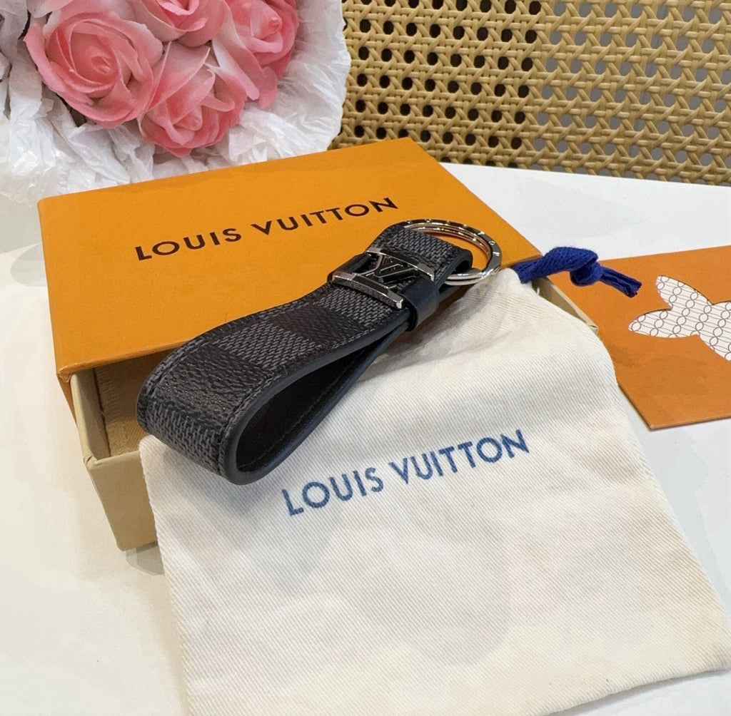 LOUIS VUITTON Logo Bag Charm Keychain
