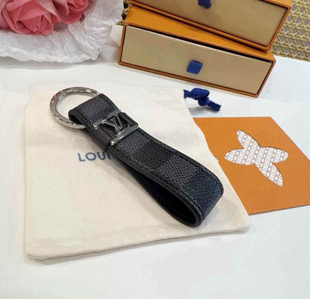 LOUIS VUITTON Logo Bag Charm Keychain