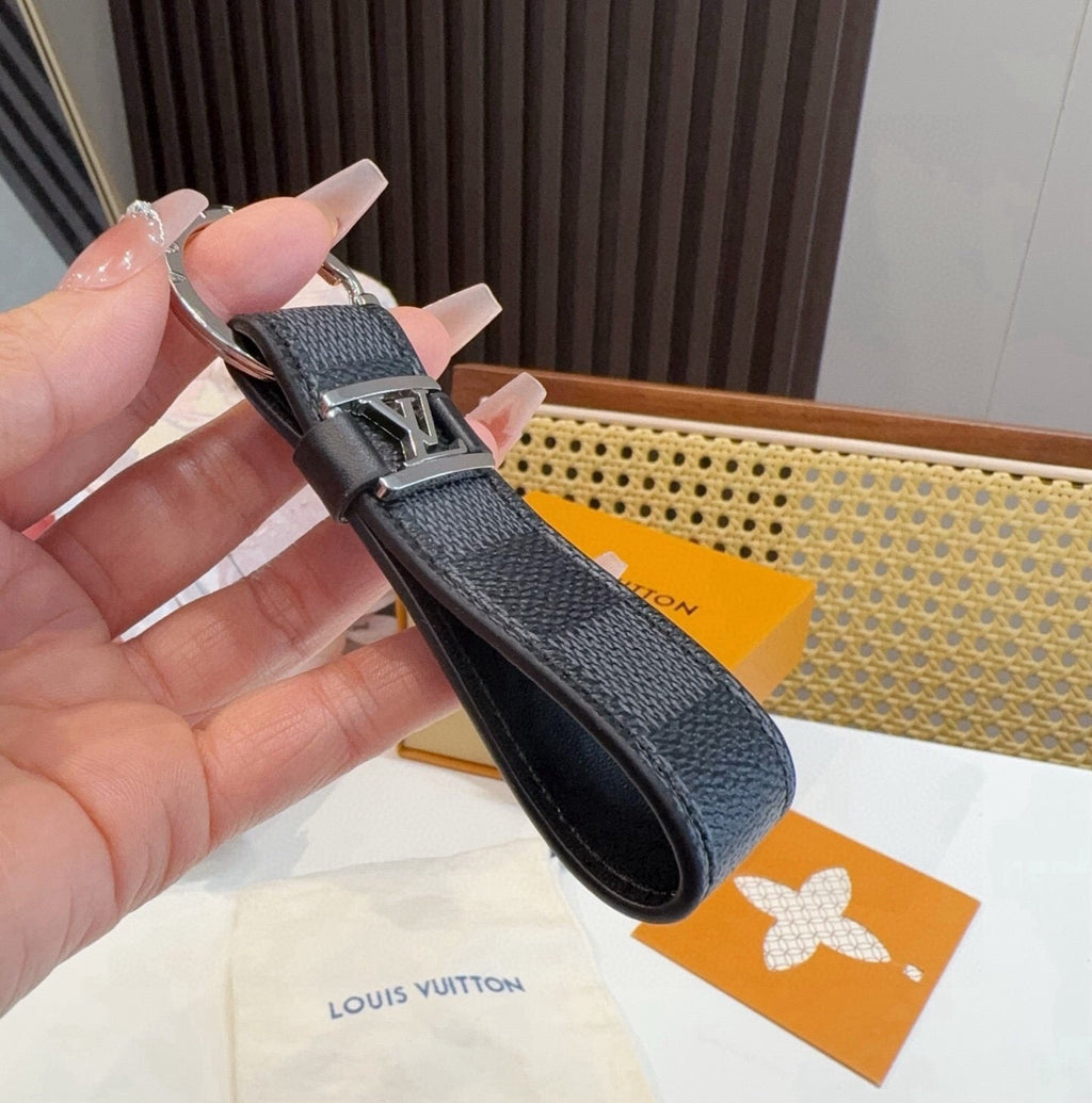 LOUIS VUITTON Logo Bag Charm Keychain