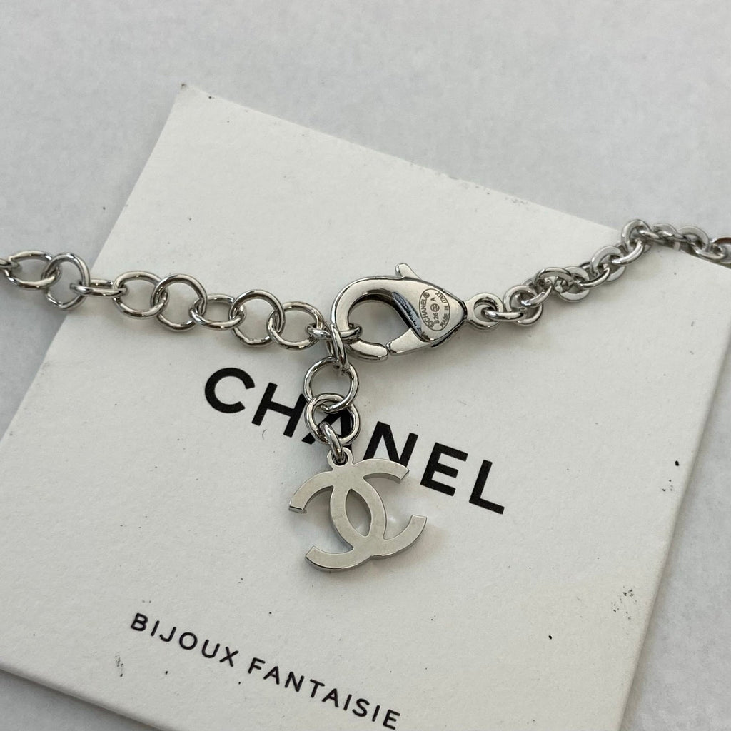 CHANEL Crystal Enamel Tassel Earrings