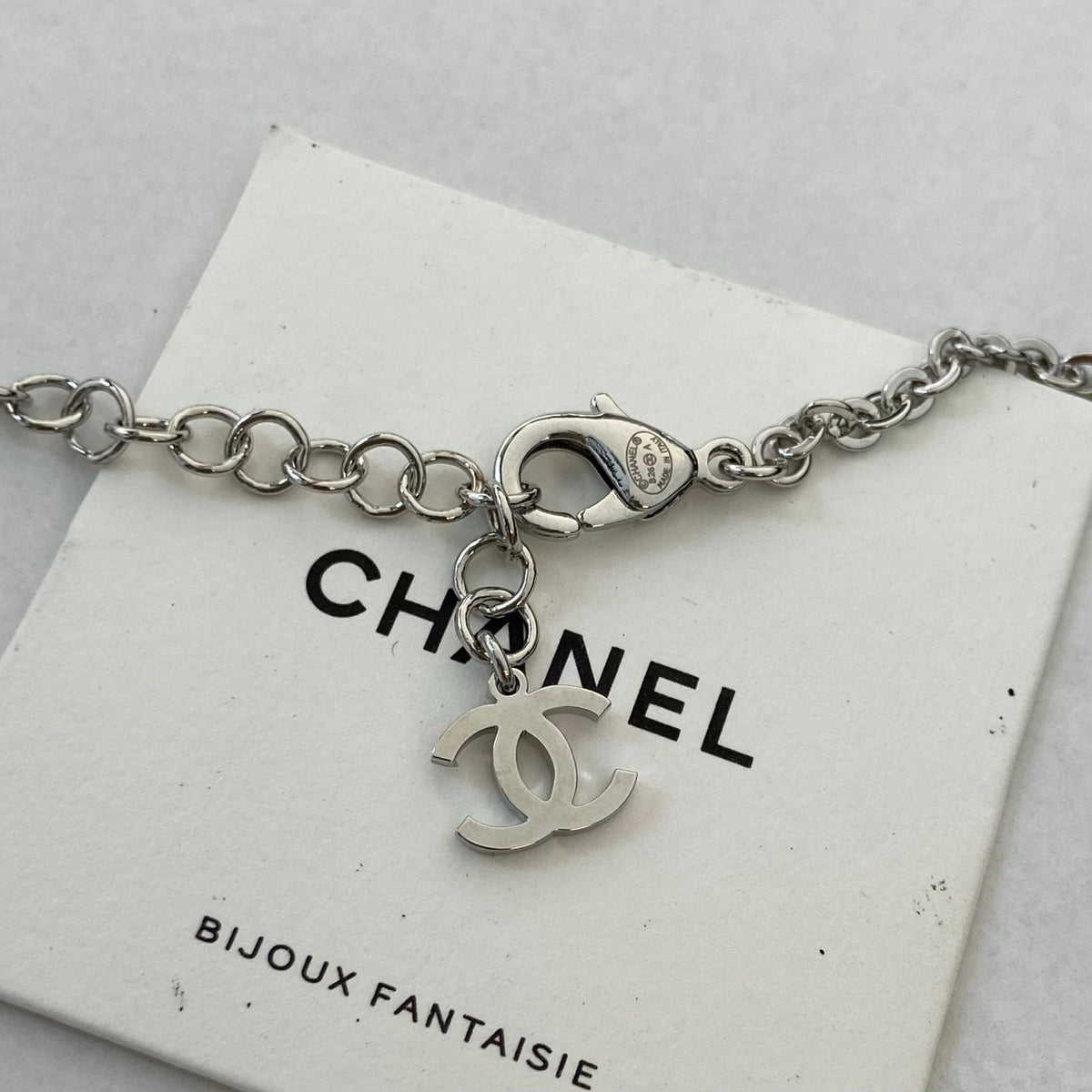 CHANEL Crystal Enamel Tassel Earrings