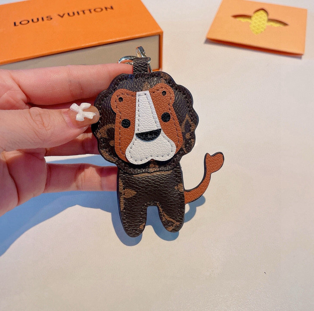 LOUIS VUITTON Metal Logo Bag Charm Keychain