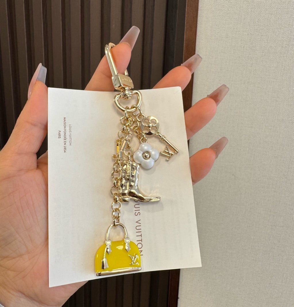 LOUIS VUITTON Metal Bag Charm Keychain