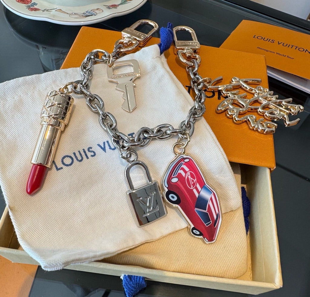 LOUIS VUITTON Logo Bag Charm Keychain