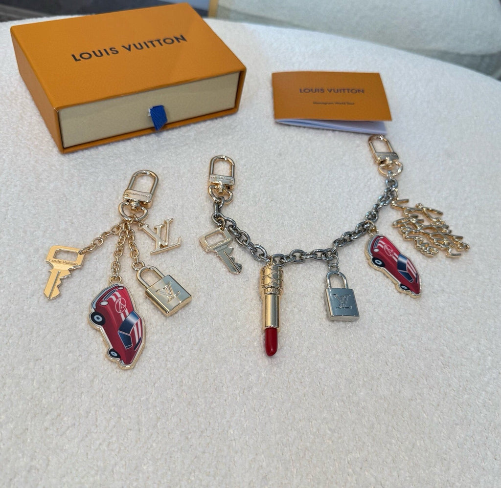 LOUIS VUITTON Logo Bag Charm Keychain