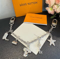 LOUIS VUITTON Canvas Logo Bag Charm Keychain