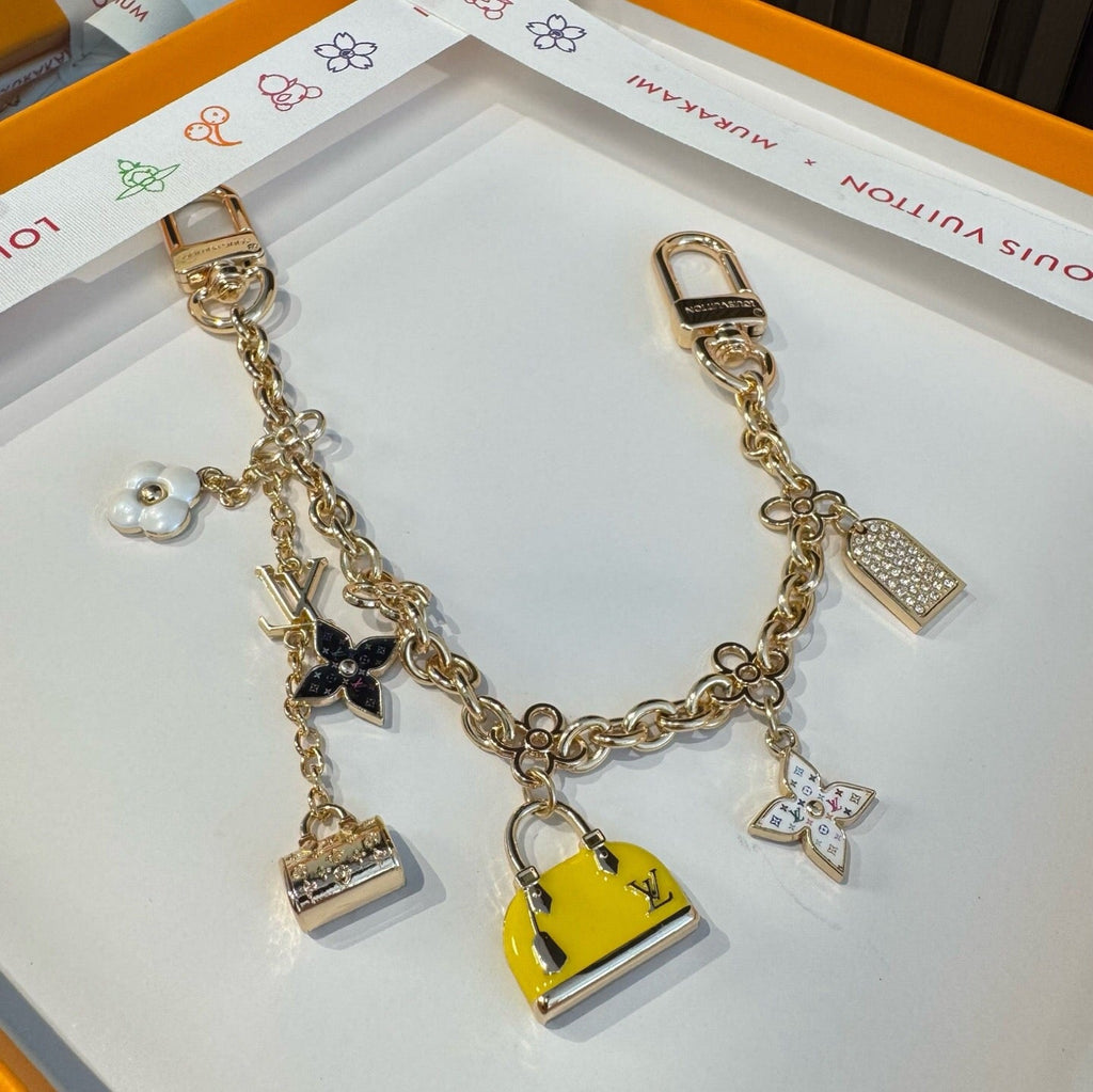 LOUIS VUITTON Metal Bag Charm Keychain