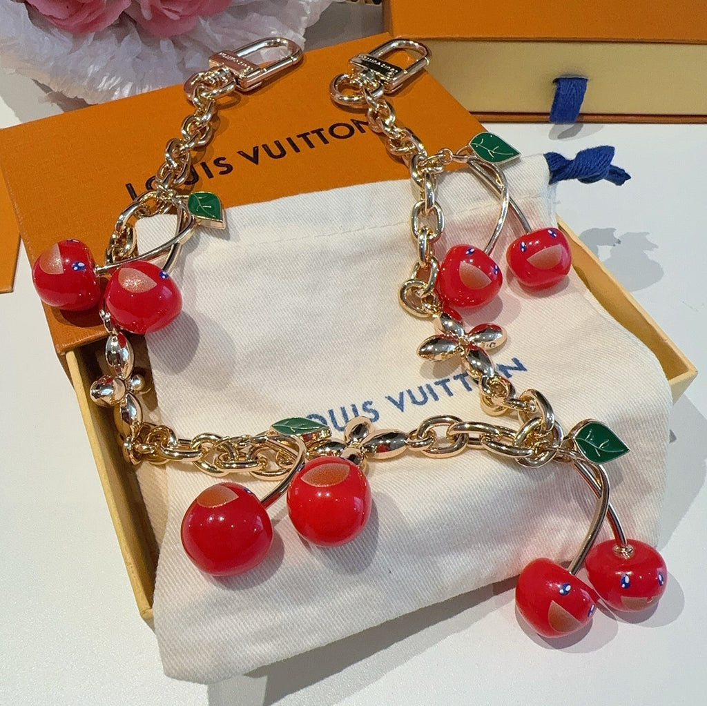 LOUIS VUITTON Logo Bag Charm Keychain