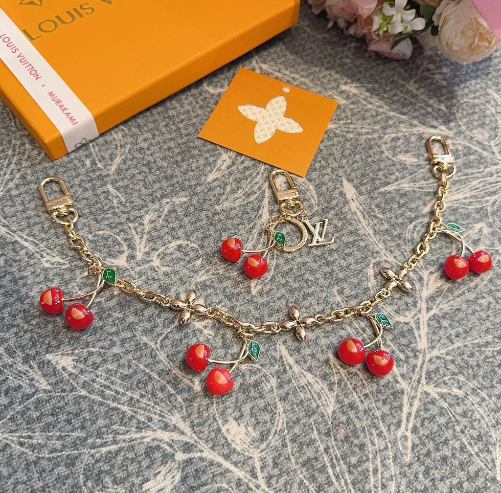 LOUIS VUITTON Logo Bag Charm Keychain
