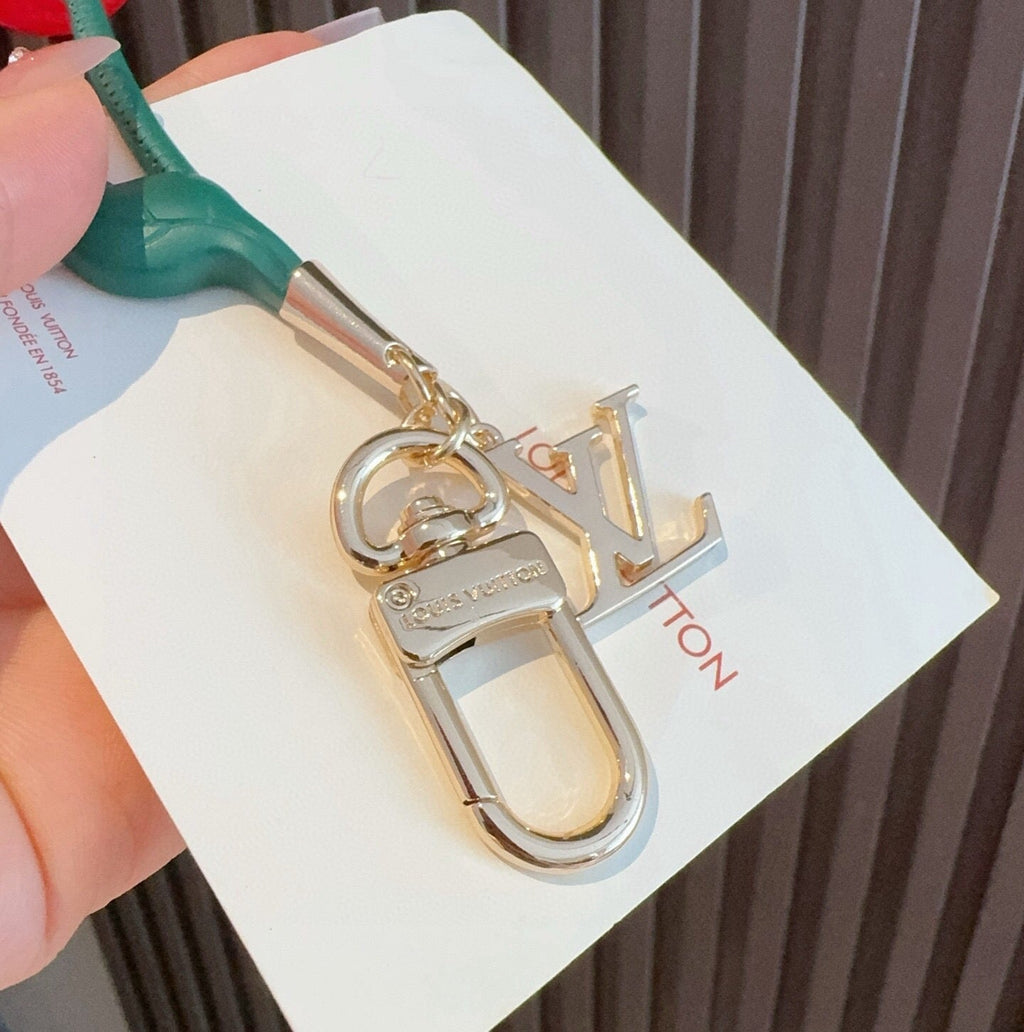 LOUIS VUITTON M02476 Metal Logo Bag Charm Keychain