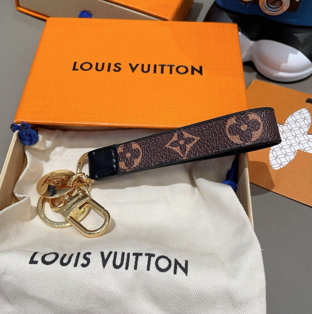 LOUIS VUITTON Canvas Metal Bag Charm Keychain