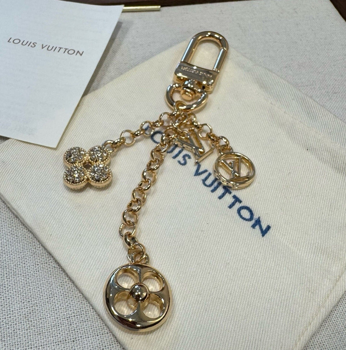 LOUIS VUITTON Metal Bag Charm Keychain