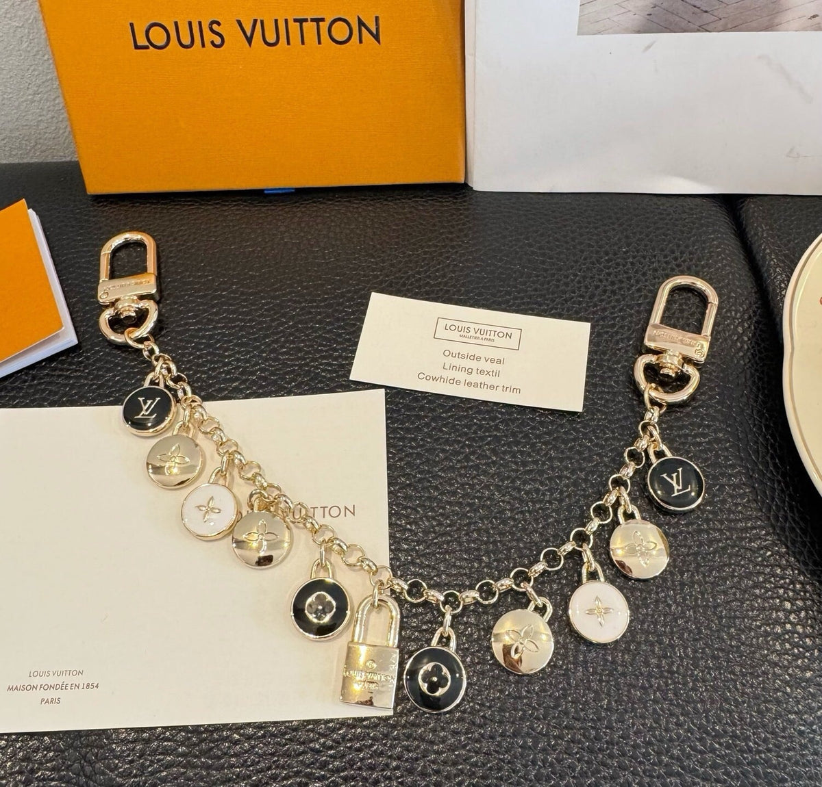 LOUIS VUITTON Metal Bag Charm Keychain