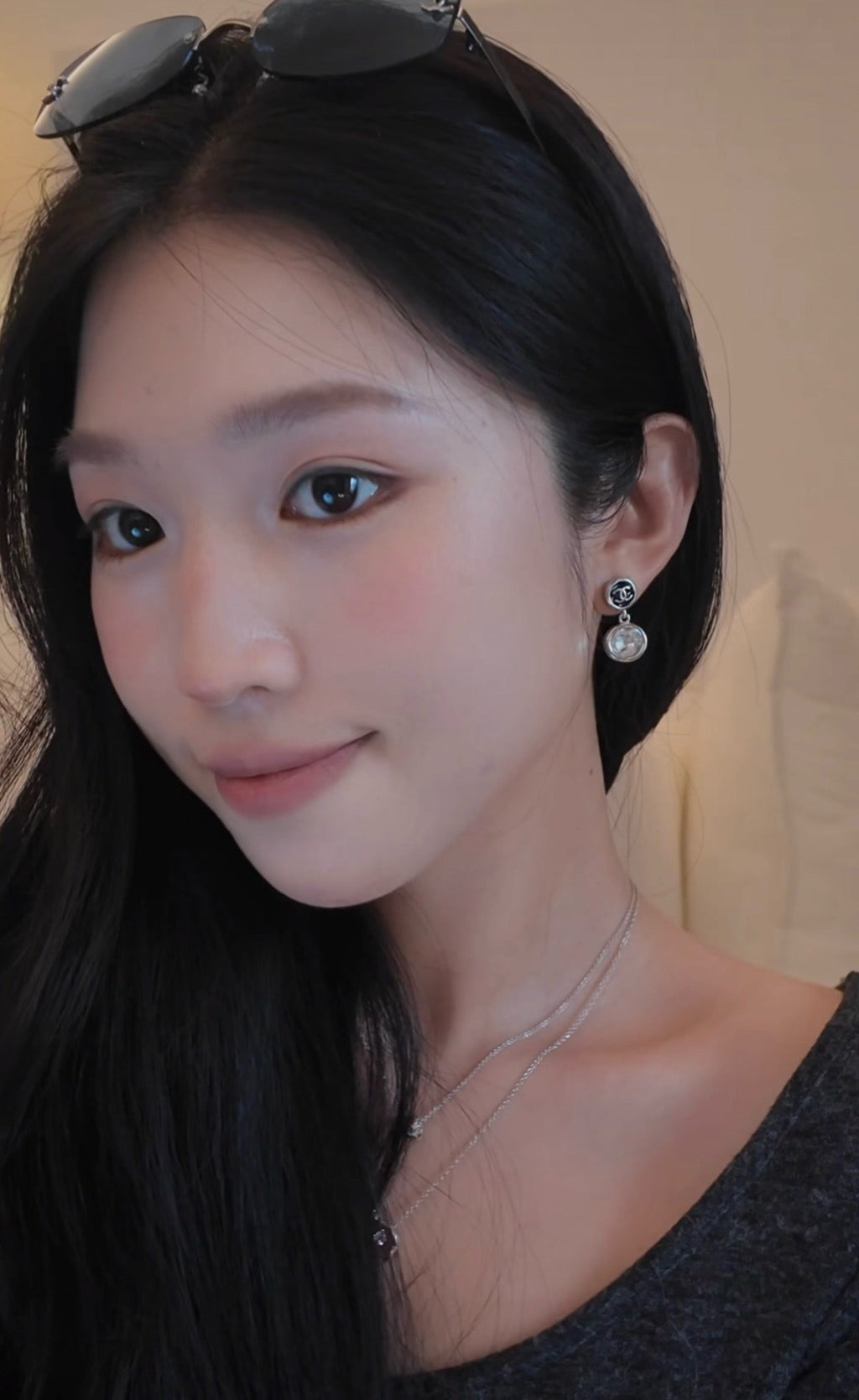 CHANEL Crystal Enamel Earrings