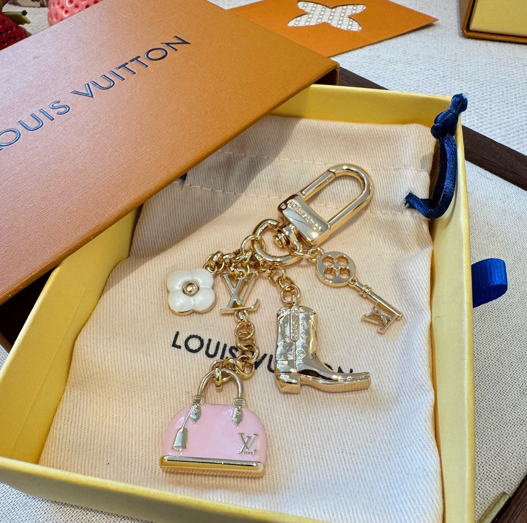 LOUIS VUITTON Metal Bag Charm Keychain