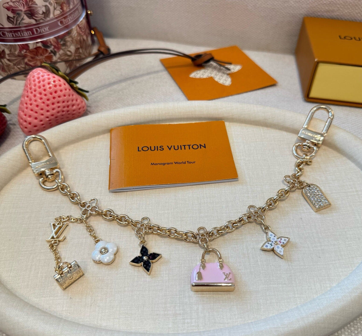 LOUIS VUITTON Metal Bag Charm Keychain