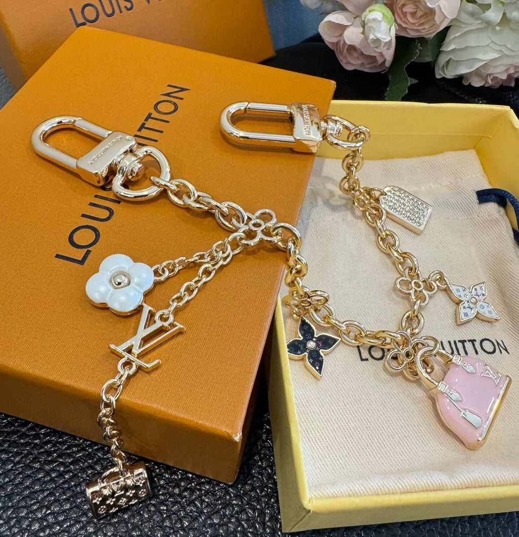 LOUIS VUITTON Metal Bag Charm Keychain