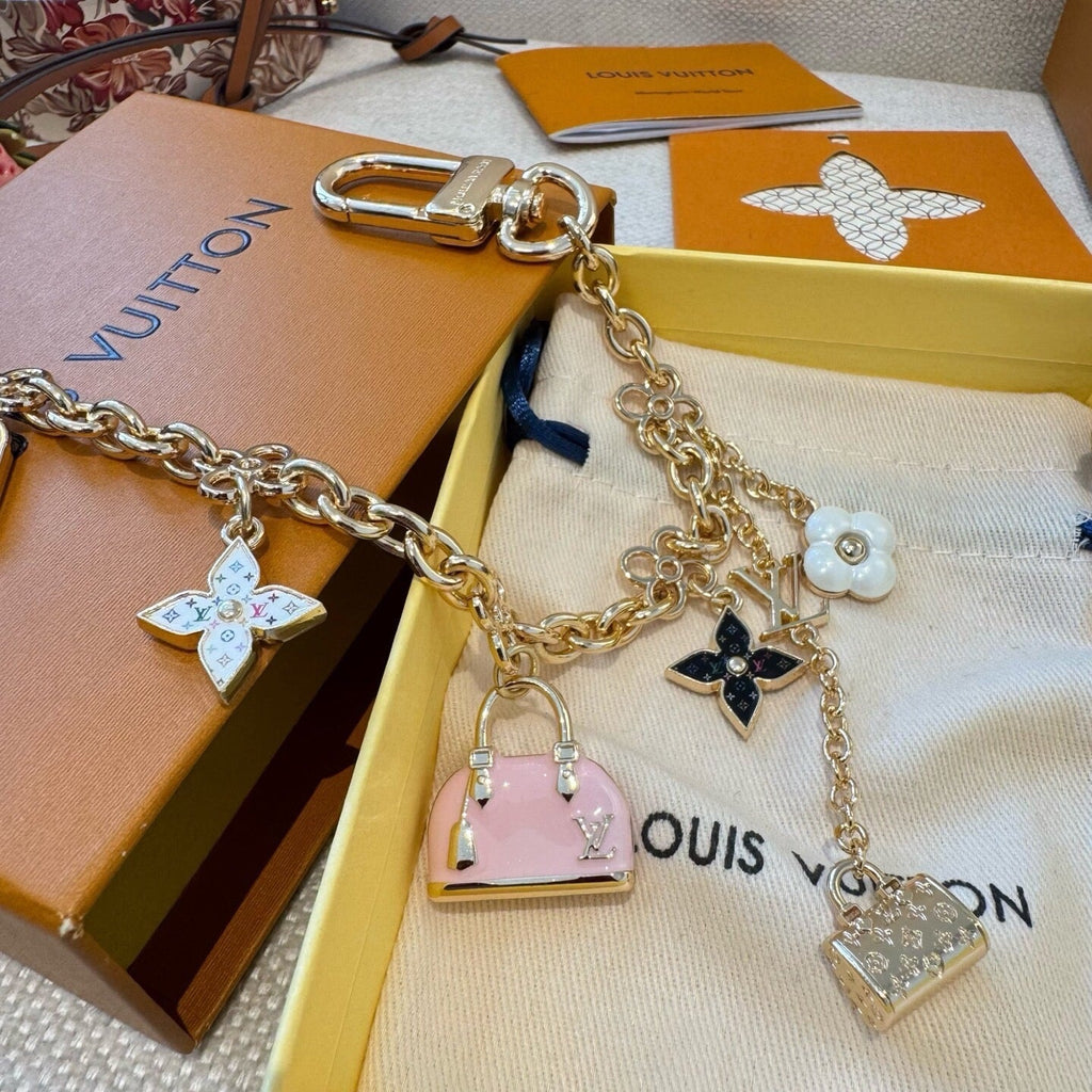 LOUIS VUITTON Metal Bag Charm Keychain
