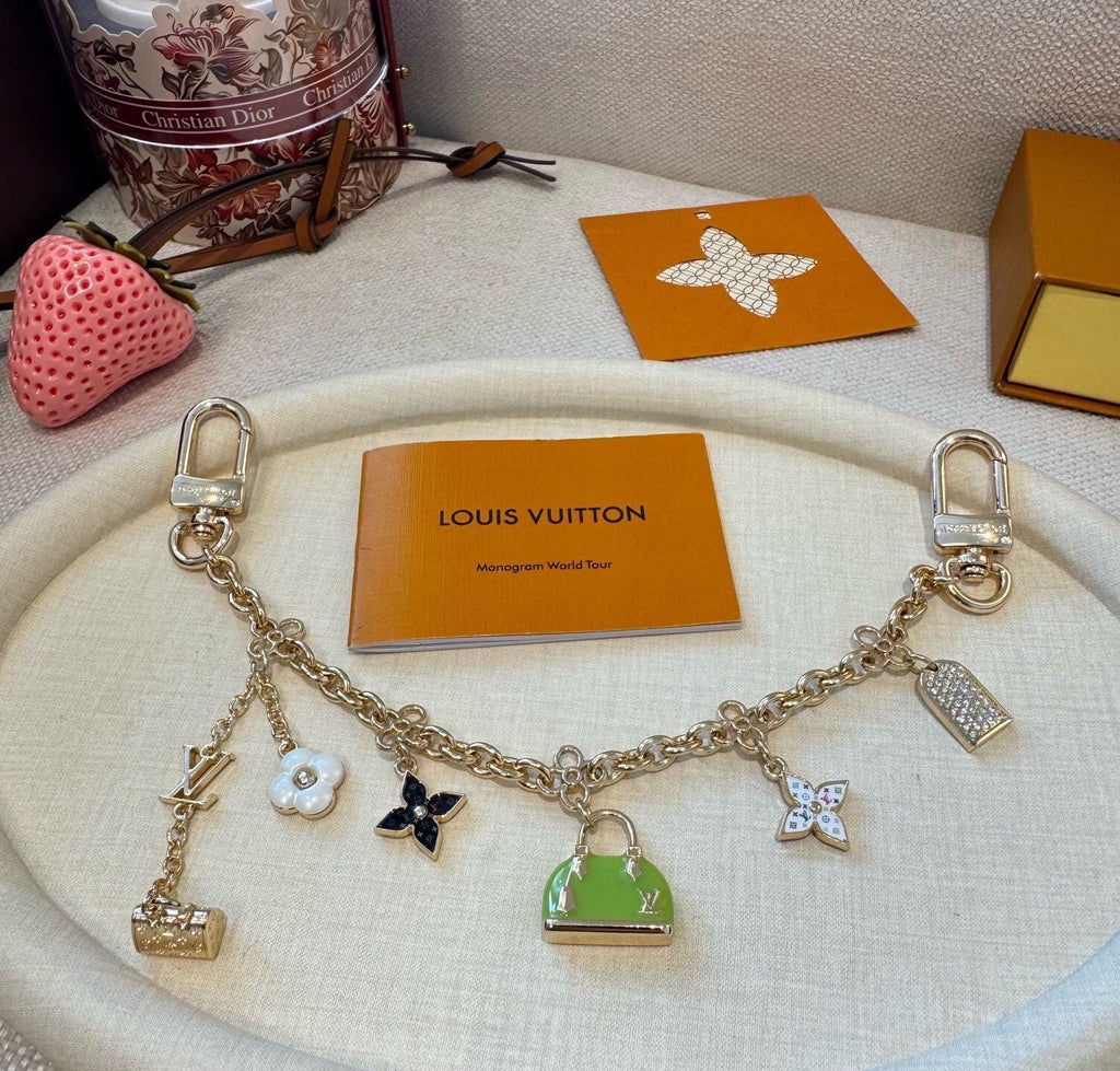 LOUIS VUITTON Metal Bag Charm Keychain