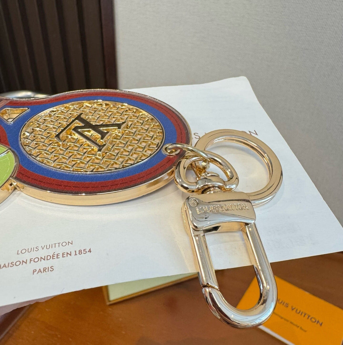 LOUIS VUITTON Canvas Bag Charm Keychain