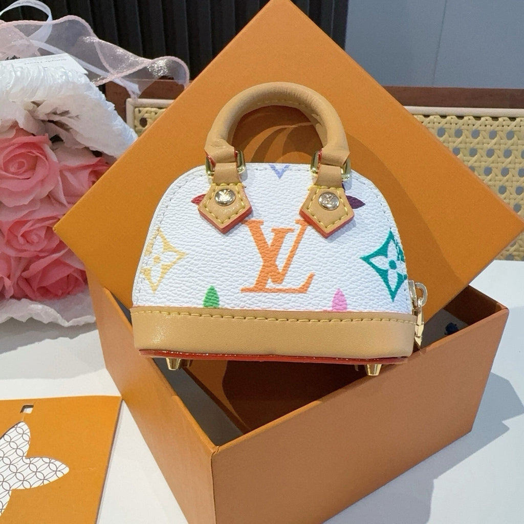 LOUIS VUITTON Canvas Metal Mini Bag Bag Charm