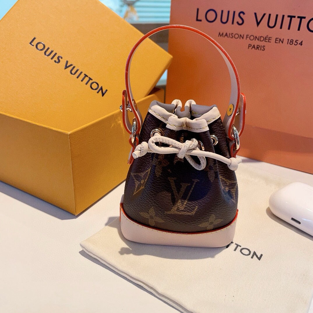 LOUIS VUITTON M00818 Leather Canvas Mini Bag Bag Charm