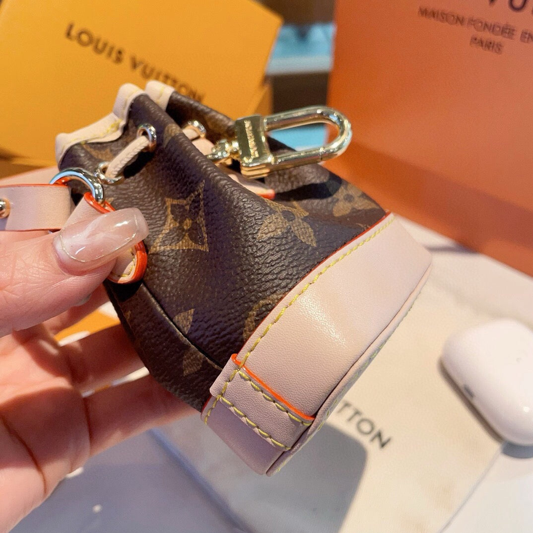 LOUIS VUITTON M00818 Leather Canvas Mini Bag Bag Charm
