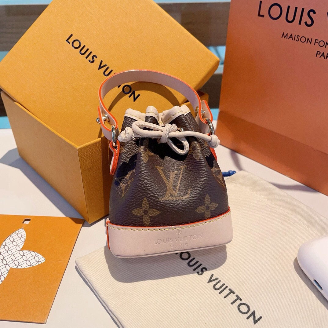LOUIS VUITTON M00818 Leather Canvas Mini Bag Bag Charm