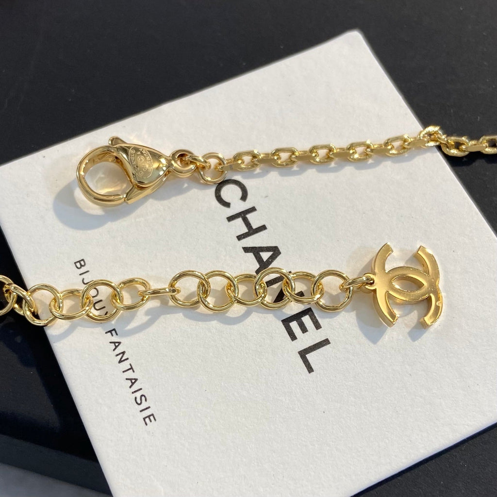 CHANEL Enamel Double-C Vintage Necklace