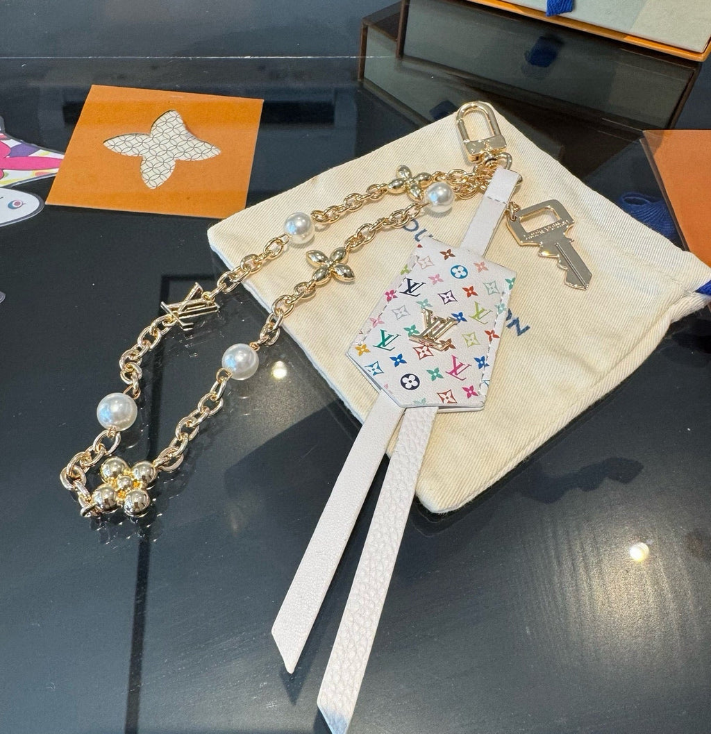 LOUIS VUITTON Logo Bag Charm Keychain