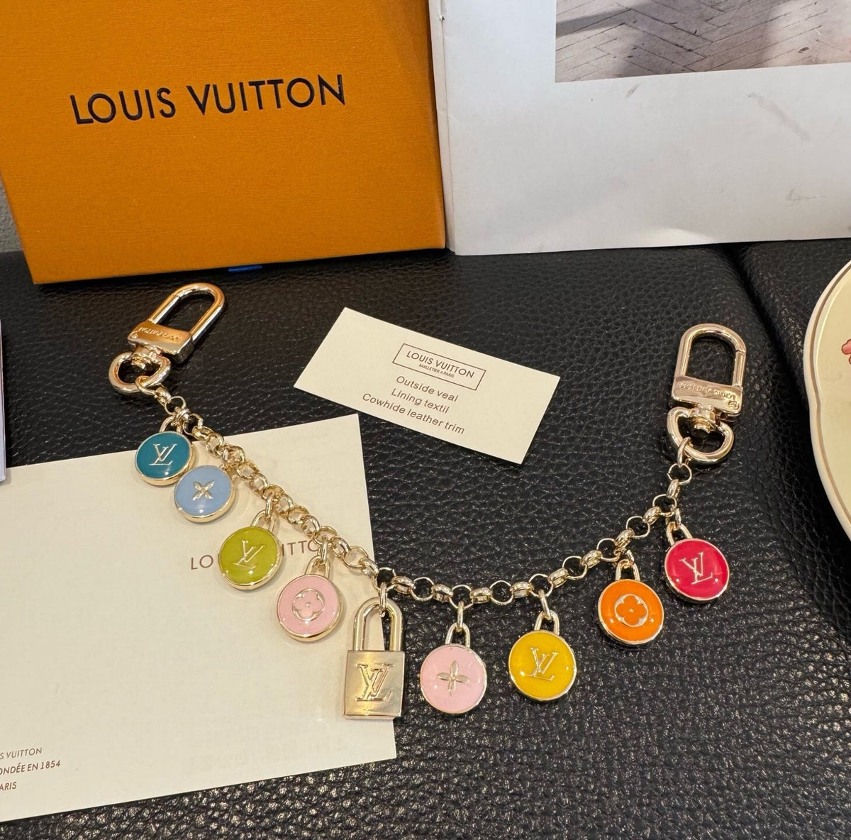 LOUIS VUITTON Metal Bag Charm Keychain