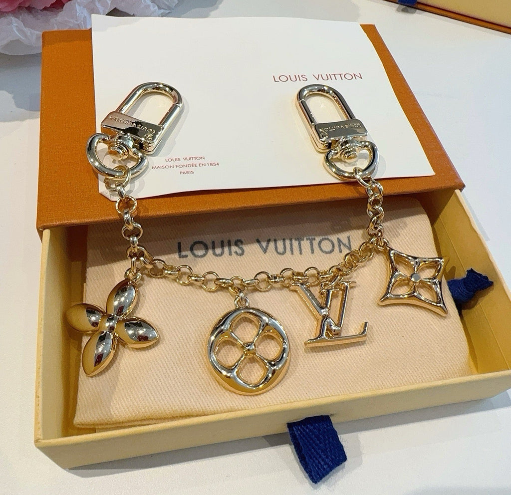 LOUIS VUITTON M01188 Canvas Flower Bag Charm Keychain