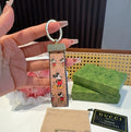 GUCCI Canvas Metal Bag Charm Keychain