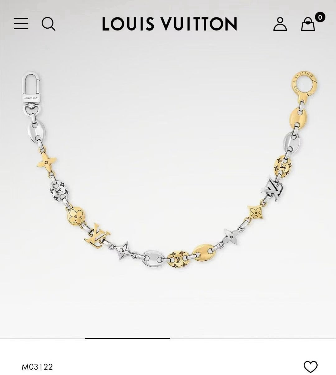 LOUIS VUITTON Metal Bag Charm Keychain